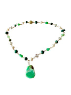 Capri — Chrysoprase, Emerald, Fluorite, Freshwater Pearl and Malachite Necklace