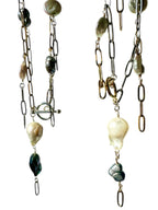 Joan Gemstone Necklace - Mixed Metal, Tahitian Black Pearl and Freshwater Pearl | Trust and Wisdom