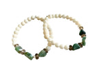 Camille Gemstone Bracelets - Emerald, Smoky Quartz and White Jade | Handmade Jewelry