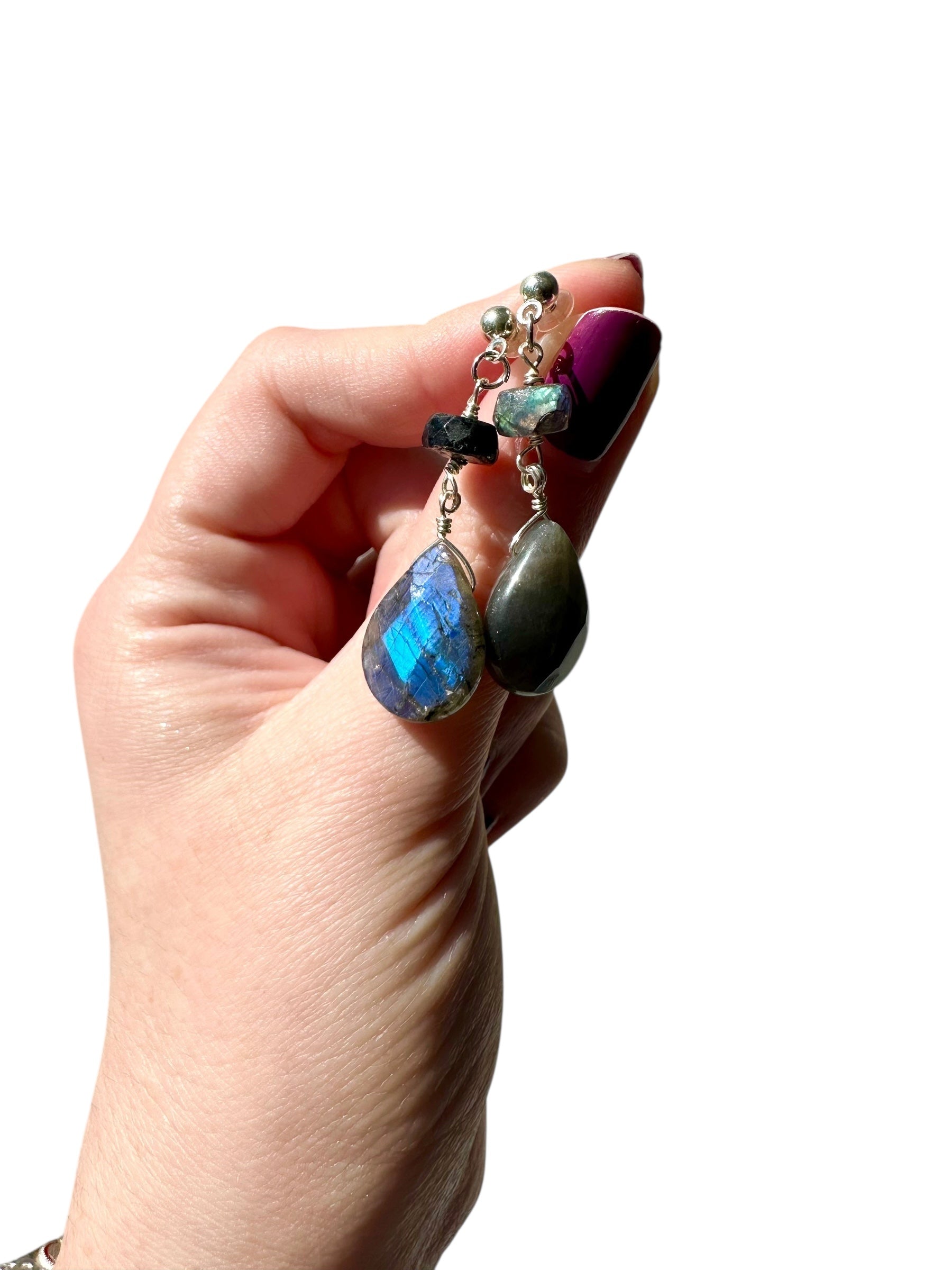 Madison - Labradorite Gemstone Earrings