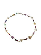 Confetti Gemstone Necklace - Rutilated Quartz, Amethyst, Citrine, Tanzanite, Ruby, Malachite, Fluorite, Moonstone, Chrysoprase, Tourmaline and Freshwater Pearl | Peace, Passion, Focus, Intuition, Healing, Wisdom, Spiritual Insight, Positivity and Love