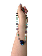 Abalone - Labradorite, Tanzanite, Amethyst, Amazonite, Chalcedony, Aquamarine, Iolite, Freshwater Pearl, Malachite and Turquoise Gemstone Necklace