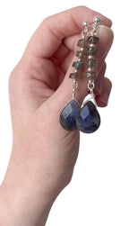Sadie Gemstone Earrings - Labradorite | Handmade Jewelry
