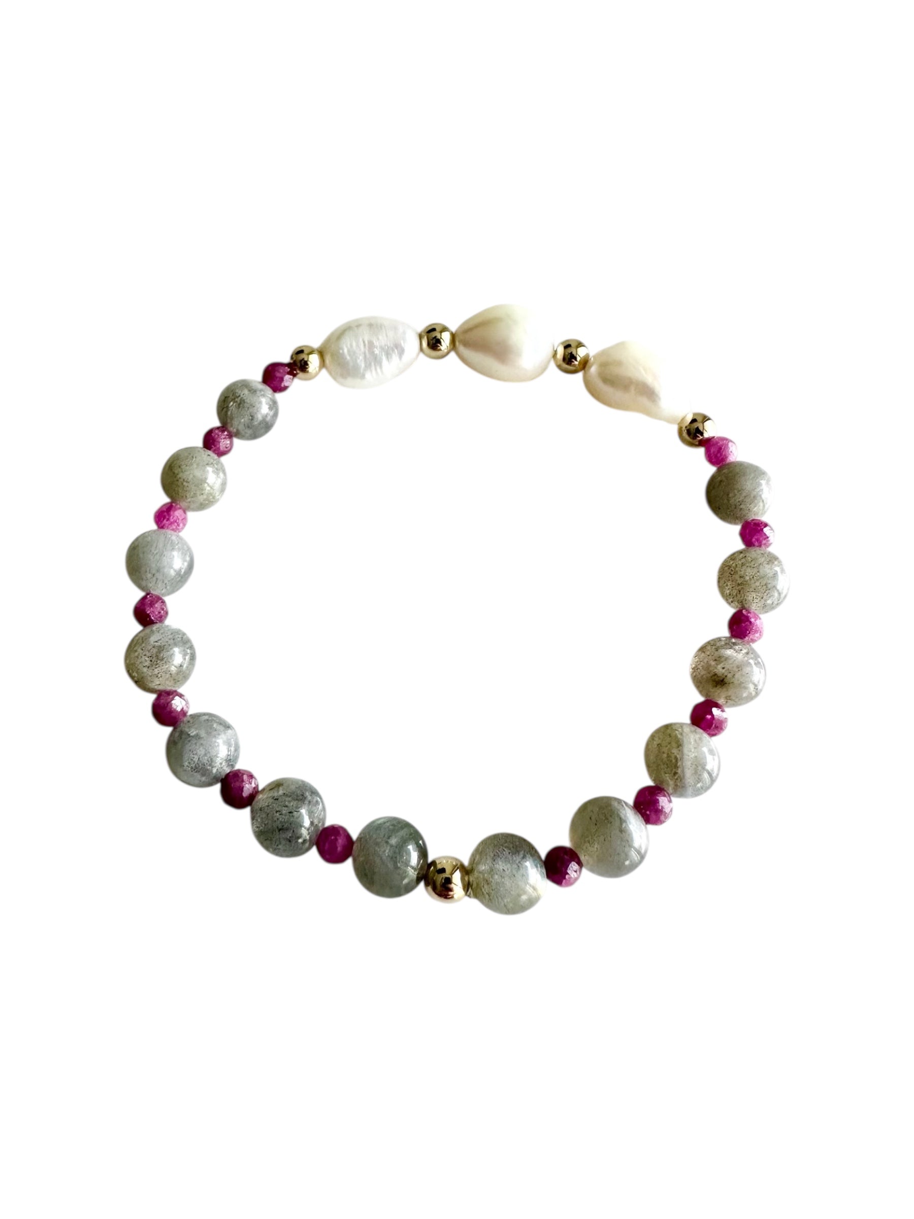 Sydni - Labradorite and Ruby Gemstone Bracelets