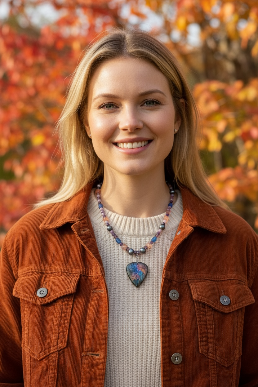 Spellbound Gemstone Necklace - Labradorite, Tahitian Black Pearl, Kyanite, Sunstone, Amethyst and Lepidolite | Handmade Jewelry
