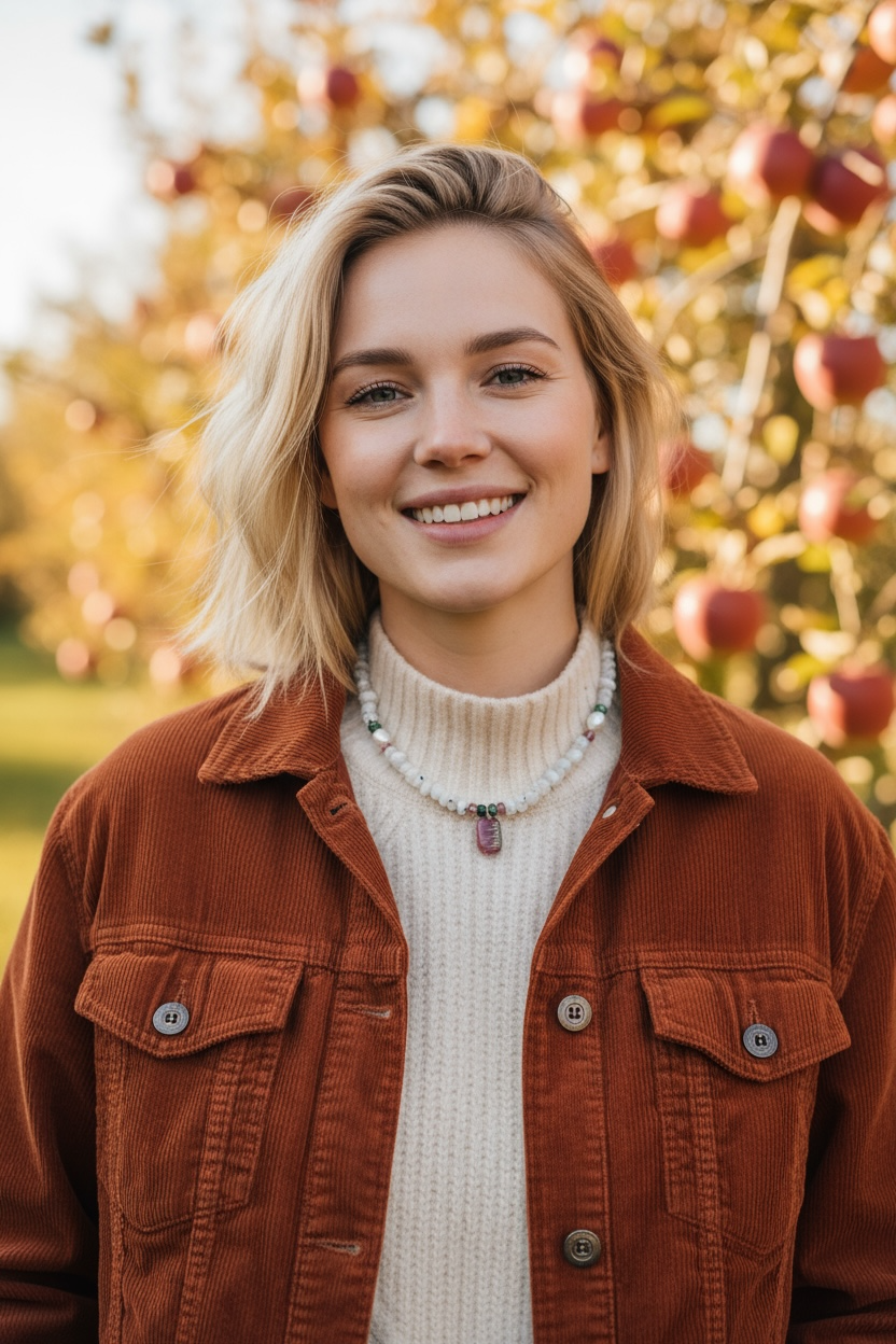 Meet Me at the Orchard Gemstone Necklace - Moonstone, Freshwater Pearl, Emerald, Pink Amethyst and Tourmaline | Handmade Jewelry