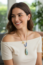 Presley — Handcrafted Statement Gemstone Necklace