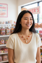 Red Hots Gemstone Necklaces - Mexican Fire Opal, Sunstone, Carnelian and Freshwater Pearl Gemstone Paperclip Chain Necklaces | Passion, Joy, Creativity and Wisdom
