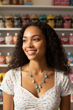 Blue Raspberry - Blue Tourmaline, Kyanite, Freshwater Pearl and Turquoise Gemstone Charm Necklace | Healing, Alignment, Wisdom and Protection