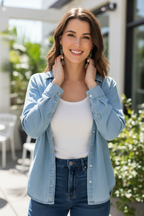 Livia Gemstone Earrings - Fluorite and Freshwater Pearl | Handmade Jewelry