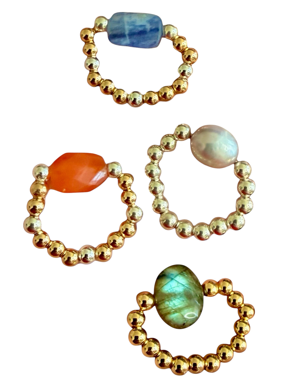 The Riot Ring — Handcrafted Gemstone Beaded Ring