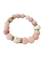 Rose Gemstone Bracelet - Pink Opal and Freshwater Pearl | Wisdom and Hope