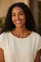 Confetti Gemstone Necklace - Rutilated Quartz, Amethyst, Citrine, Tanzanite, Ruby, Malachite, Fluorite, Moonstone, Chrysoprase, Tourmaline and Freshwater Pearl | Peace, Passion, Focus, Intuition, Healing, Wisdom, Spiritual Insight, Positivity and Love