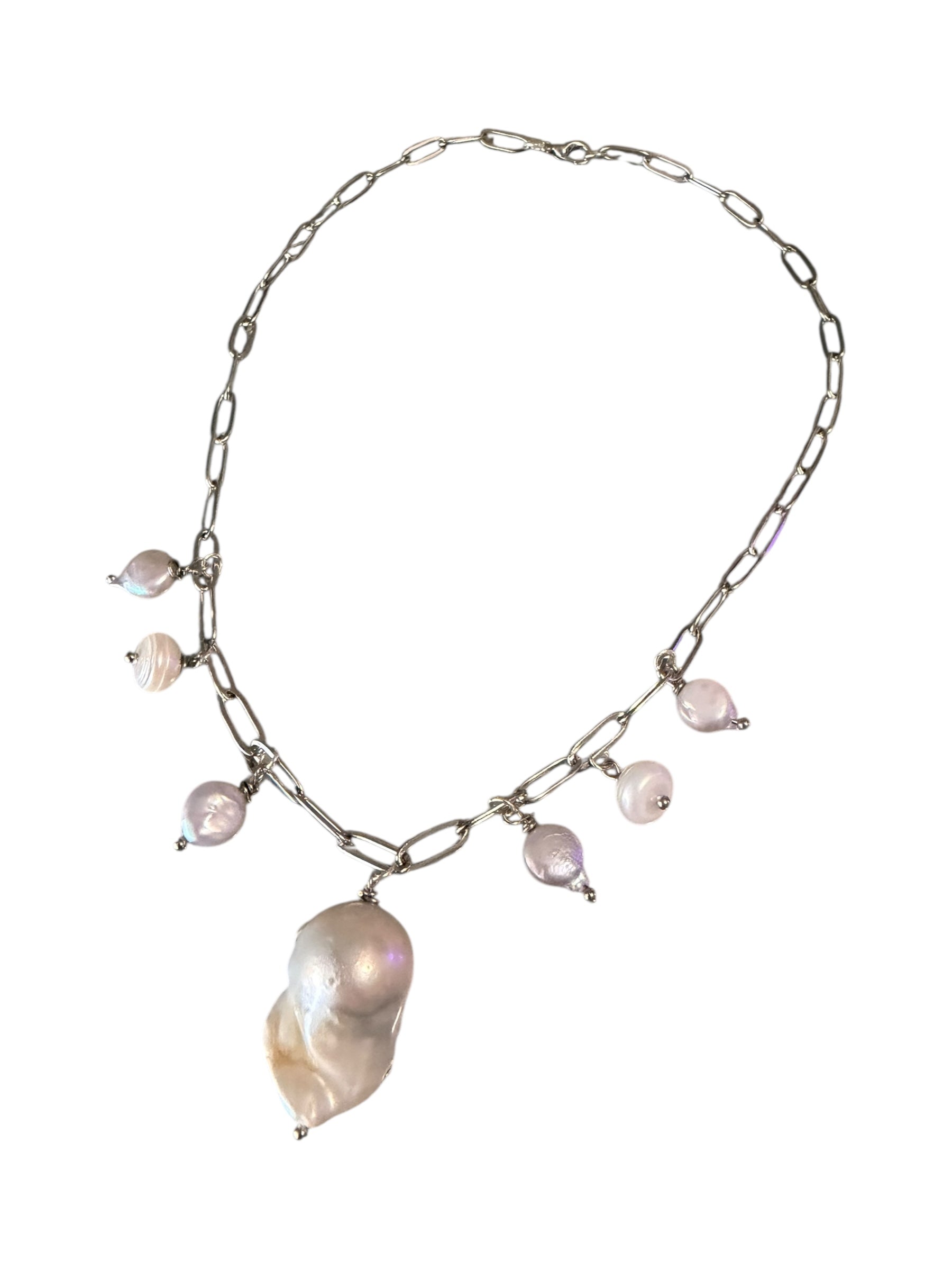 Periwinkle Gemstone Necklace - Baroque Pearl, Freshwater Pearl and Freshwater Purple Pearl Necklace | Wisdom and Love