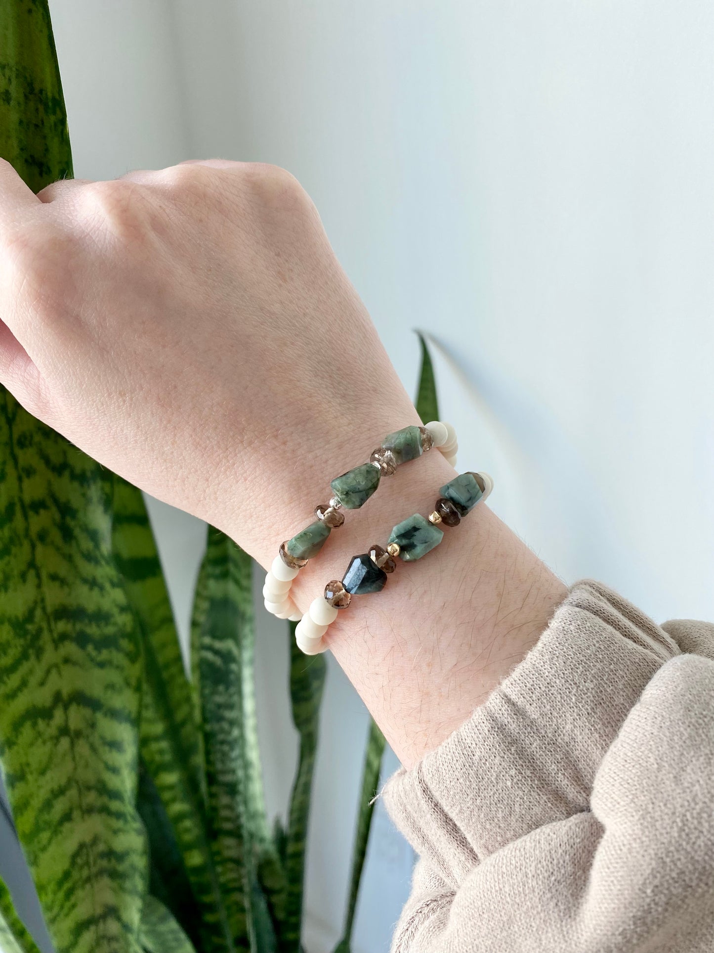 Chelsea - Bracelet en pierres précieuses de quartz fumé