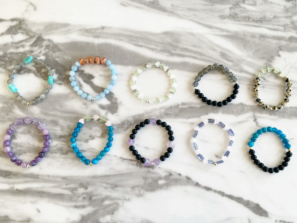 Collection de bracelets en pierres précieuses pour hommes