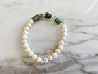 Camille Gemstone Bracelets - Emerald, Smoky Quartz and White Jade | Handmade Jewelry
