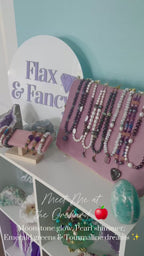 Meet Me at the Orchard Gemstone Necklace - Moonstone, Freshwater Pearl, Emerald, Pink Amethyst and Tourmaline | Intuition, Wisdom, Compassion, Love and Grounding