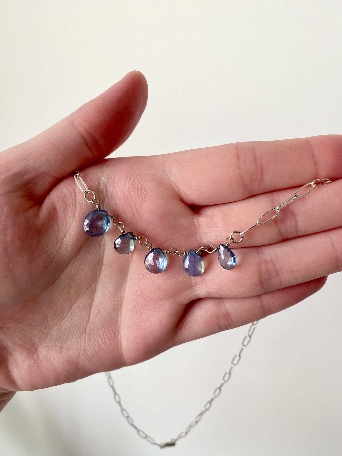 Jules - Blue Topaz Gemstone Necklace