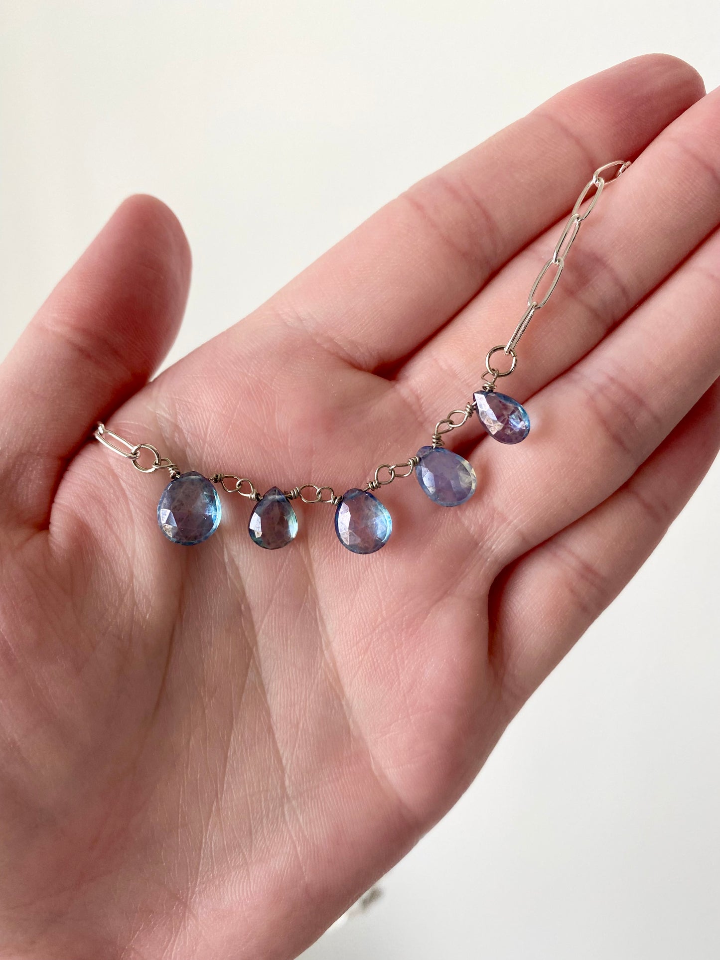 Jules - Blue Topaz Gemstone Necklace