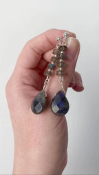 Sadie Gemstone Earrings - Labradorite | Handmade Jewelry
