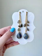 Devin Gemstone Earrings - Labradorite | Handmade Jewelry