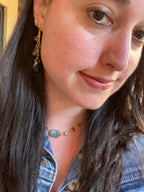 Devin Gemstone Earrings - Labradorite | Handmade Jewelry