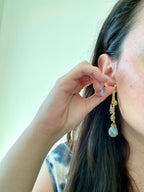 Devin Gemstone Earrings - Labradorite | Handmade Jewelry